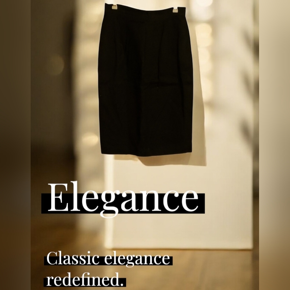 MAXMARA BLACK LINEN SKIRT